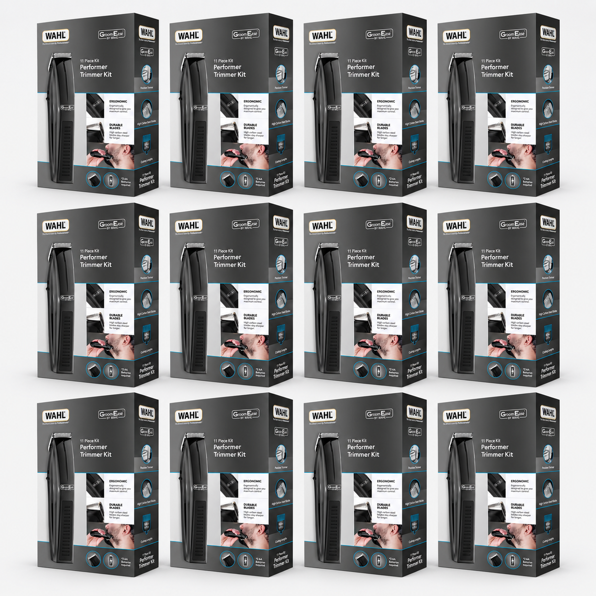 Wahl GroomEase Performer 11pc Battery Trimmer Kit - 5537-6217 WAHL