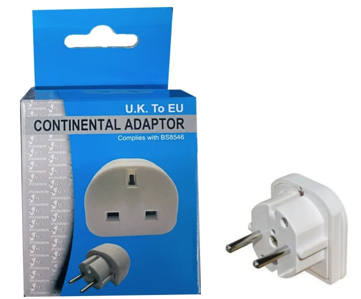 Tourist Travel Adaptor Visitor From Europe, Asia & USA To UK (20 Pack) Power Plus