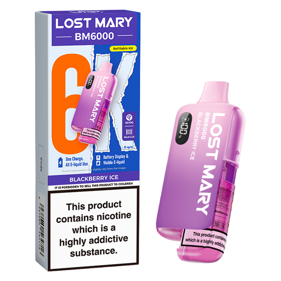 Lost Mary BM6000 Prefilled Vape Pod Kit Pk of 5 Lost Mary