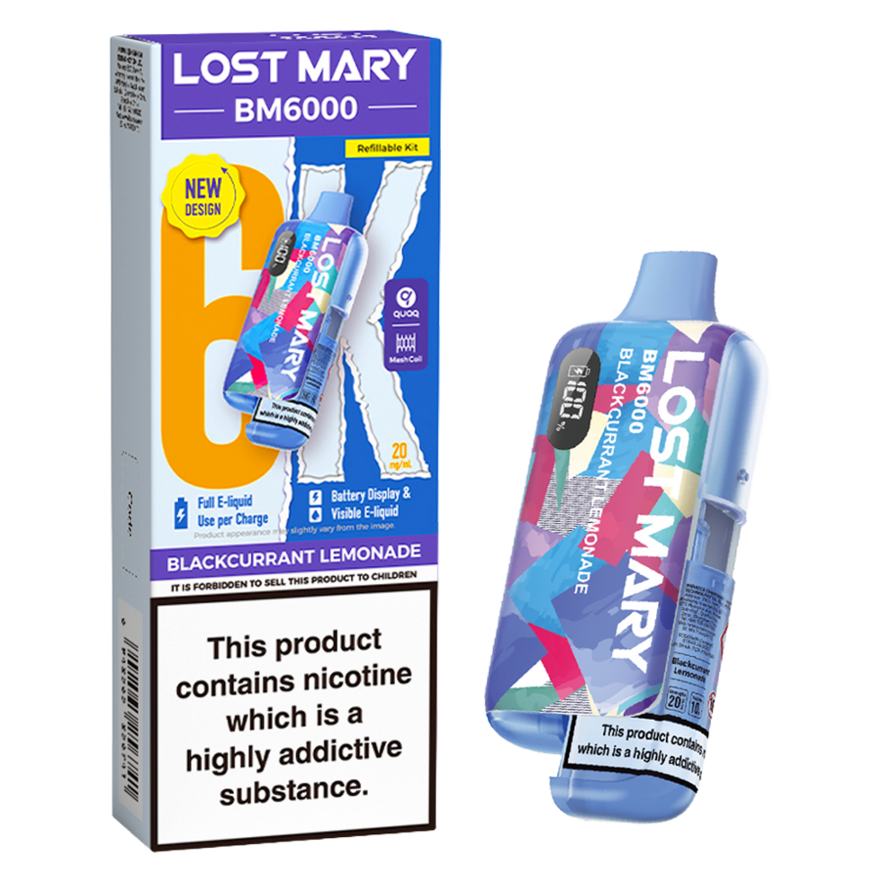 Lost Mary BM6000 Prefilled Vape Pod Kit Pk of 5 Lost Mary