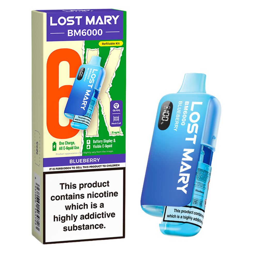 Lost Mary BM6000 Prefilled Vape Pod Kit Pk of 5 Lost Mary