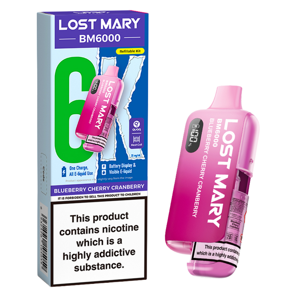 Lost Mary BM6000 Prefilled Vape Pod Kit Pk of 5 Lost Mary