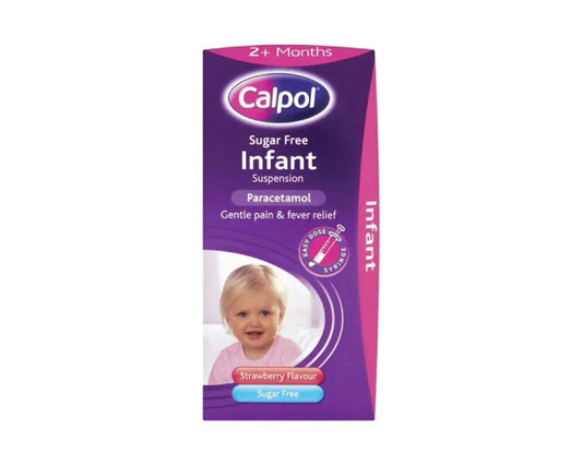 Calpol Infant Sugar Free Oral Suspension Strawberry Flavour 2+ Months 100ml (Pack of 6) by Calpol