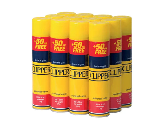Clipper Lighter Gas Refill (300 ML X 12) by Clipper