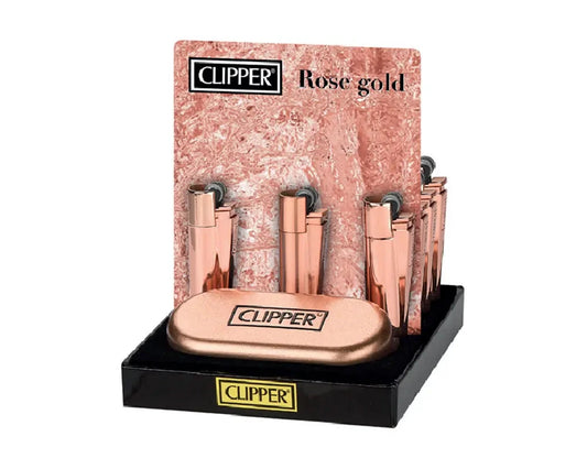 Clipper Metal Gift Rose Gold Colours Flint Lighter (Gift Box) by Clipper