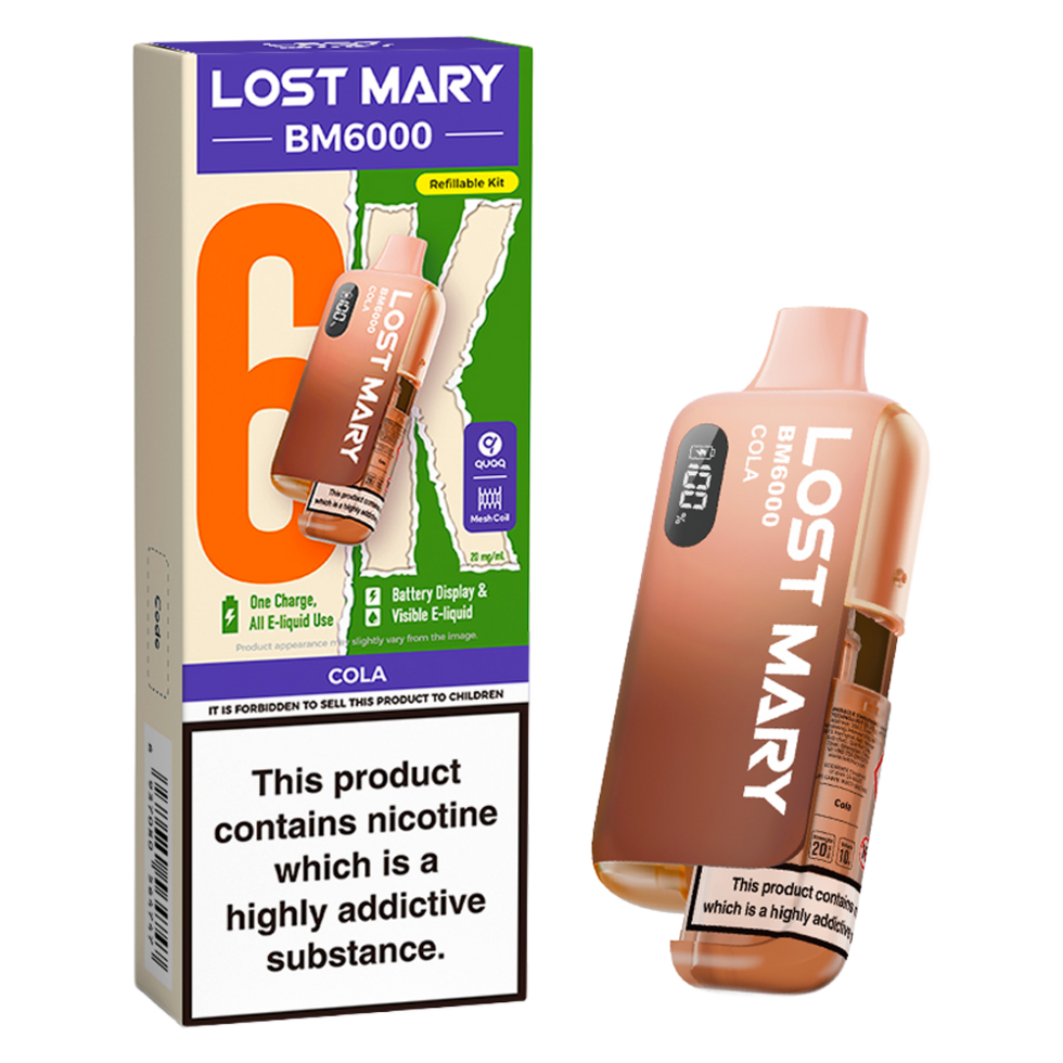 Lost Mary BM6000 Prefilled Vape Pod Kit Pk of 5 Lost Mary