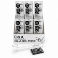 D & K GLASS PIPE WITH  5xSCREEN D&K Dengke PACK OF 24C DISPLAY BOX FOR RETAILERS. UK SUPPLIER 121 WHOLESALE