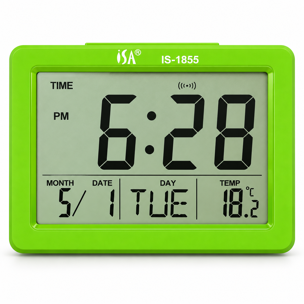 Digital Alarm Clock Assorted Colours (5 Colours Pink/Blue/White/Black/Green) Unbranded