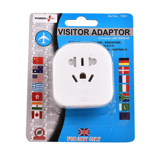 Tourist Travel Adaptor From Europe, Asia & USA To UK 20 pcs by Power Plus