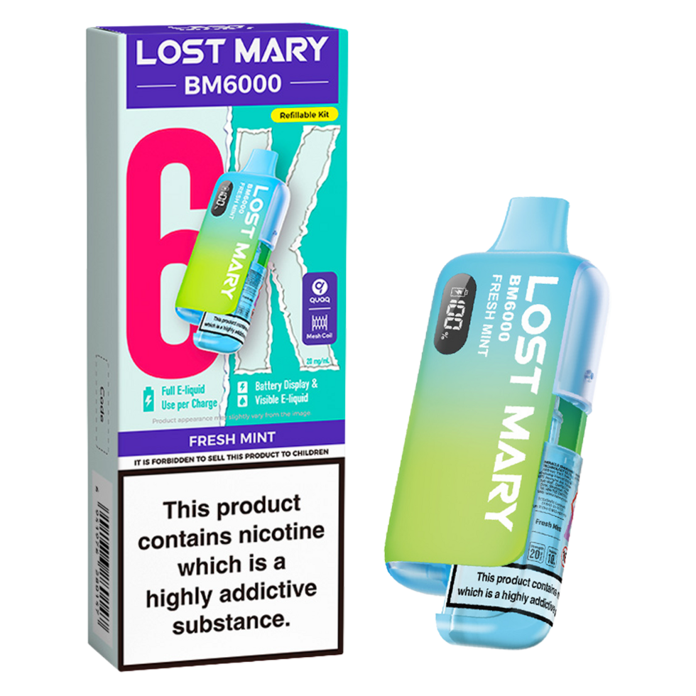 Lost Mary BM6000 Prefilled Vape Pod Kit Pk of 5 Lost Mary