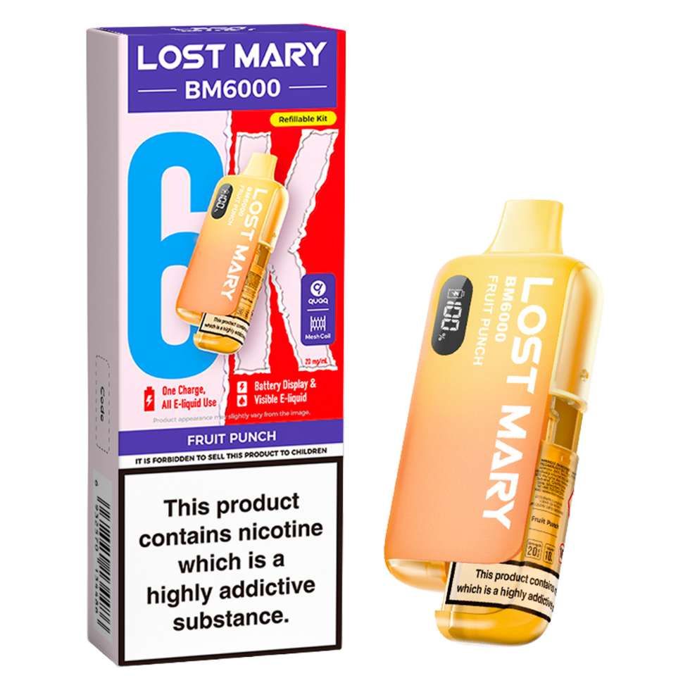 Lost Mary BM6000 Prefilled Vape Pod Kit Pk of 5 Lost Mary