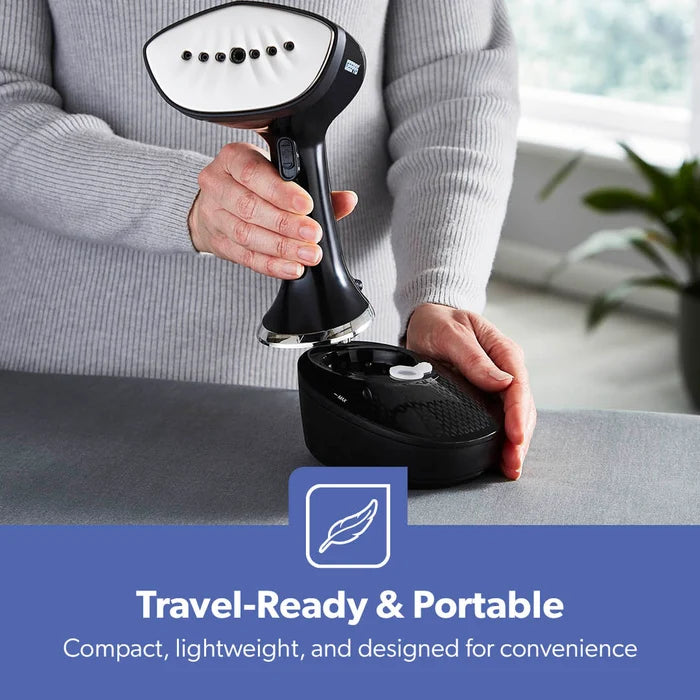 Geepas Garment Steamer 1500W Vertical Black Handheld 400ml GGS25040UK Audiotech Systems LTD T/A 121 Wholesale
