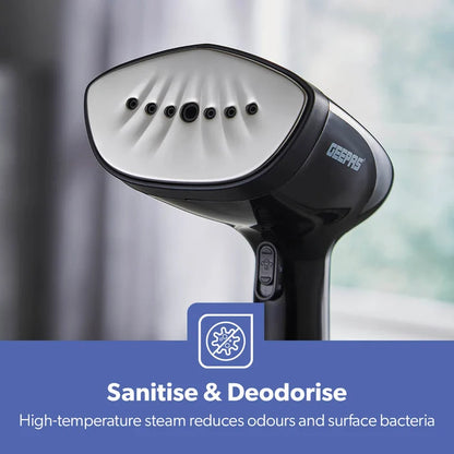 Geepas Garment Steamer 1500W Vertical Black Handheld 400ml GGS25040UK Audiotech Systems LTD T/A 121 Wholesale