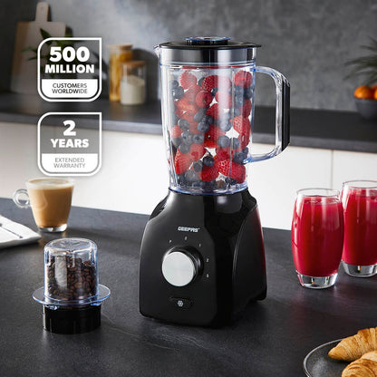 Geepas 2 In 1 Blender, 400 Watts, GSB44035 Geepas