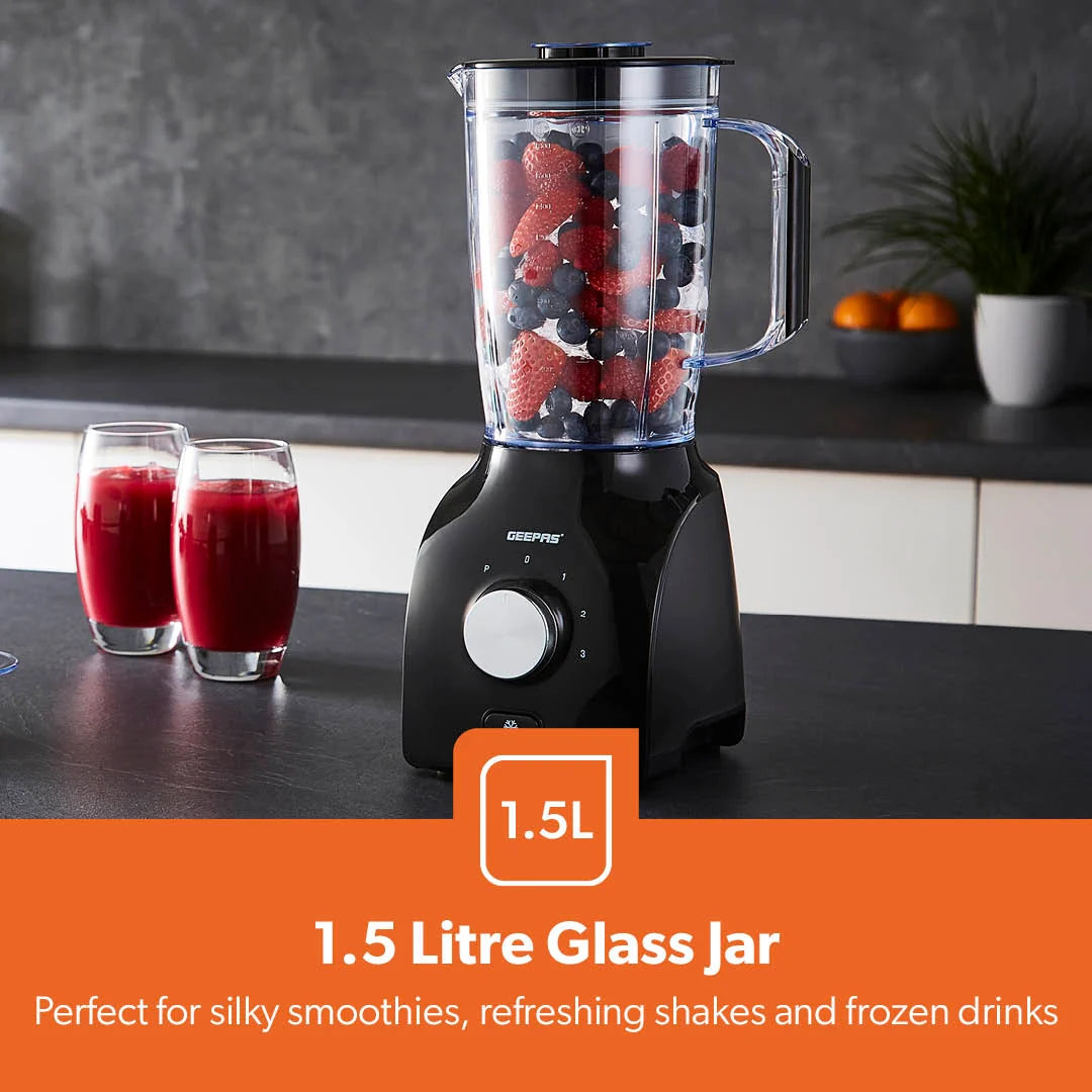 Geepas 2 In 1 Blender, 400 Watts, GSB44035 Geepas