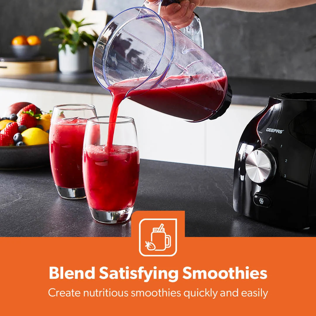Geepas 2 In 1 Blender, 400 Watts, GSB44035 Geepas