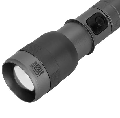 Torch Rechargeable Zoomable Long Range - 60W LED Flashlight 3000 Lumen Super Bright Powerful 5000mAh Battery GFL3874Z Geepas