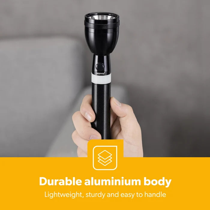 Torch Rechargeable LED - 5000mAh Super Bright Rechargeable LED Torch Flashlight GFL51103UK Geepas
