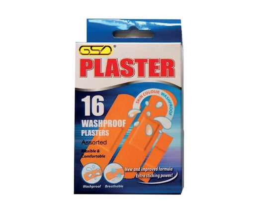 GSD Plaster 16 washproof plasters, orange color, assorted