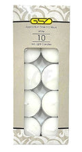 Tea light candles, white, 10-count pack by GSD