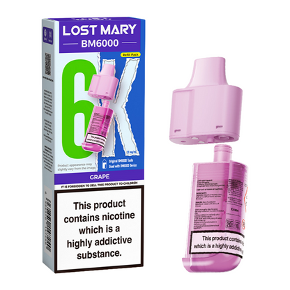 Lost Mary BM6000 Replacement Pods Pk of 5 Lost Mary