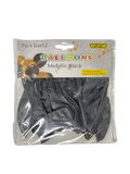Birthday party balloons, metallic black, 12 inch, 12-pack (GSD)