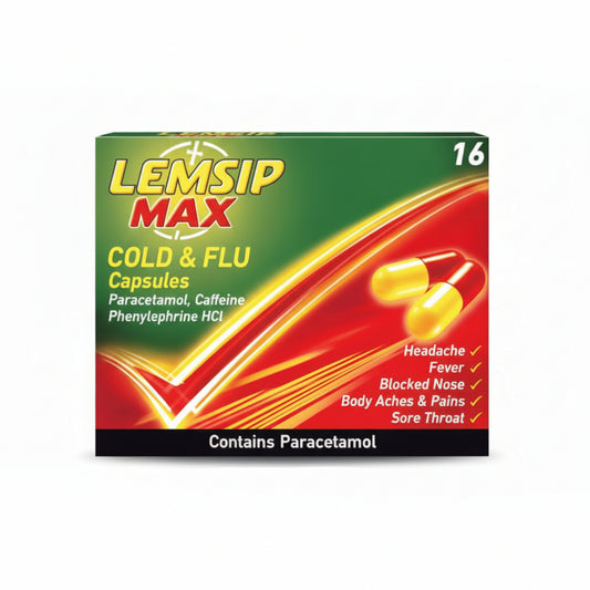 Lemsip Max Cold & Flu 16 Capsules (16 Capsules x Pack of 6) by Lemsip
