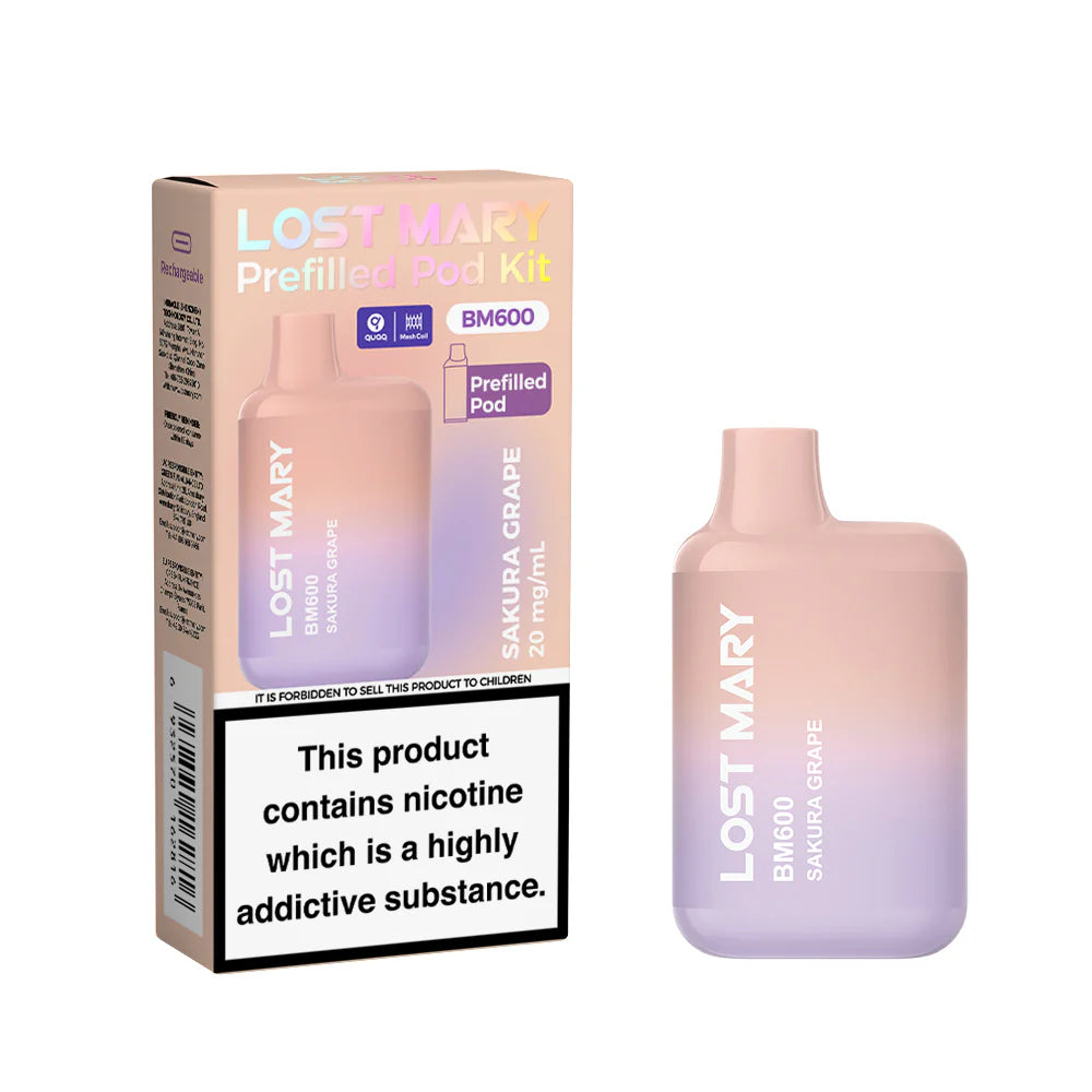Lost Mary BM600 Prefilled Vape Pod Kit Pk of 10 Lost Mary