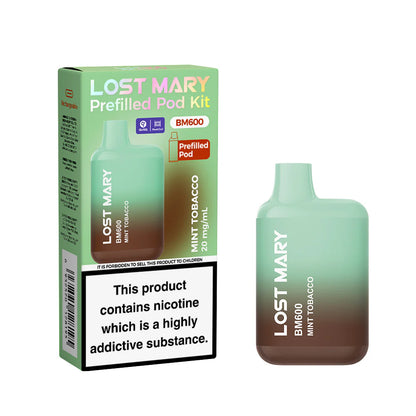 Lost Mary BM600 Prefilled Vape Pod Kit Pk of 10 Lost Mary
