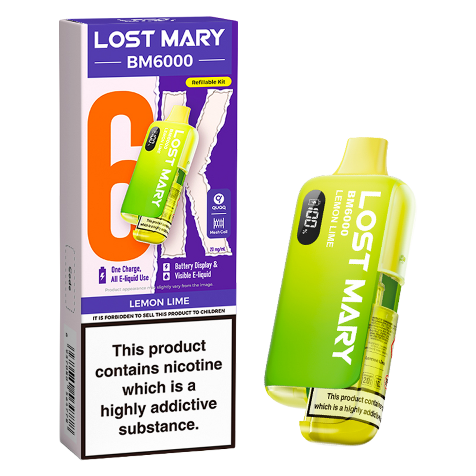 Lost Mary BM6000 Prefilled Vape Pod Kit Pk of 5 Lost Mary