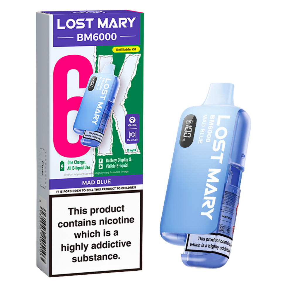 Lost Mary BM6000 Prefilled Vape Pod Kit Pk of 5 Lost Mary