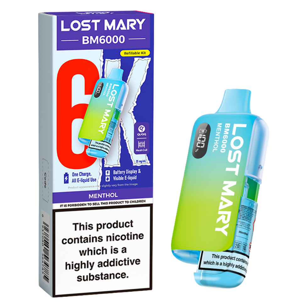 Lost Mary BM6000 Prefilled Vape Pod Kit Pk of 5 Lost Mary