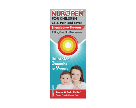 Nurofen for Children Strawberry oral suspension, pack of 6, ibuprofen medicine for ages 3 months to 9 years