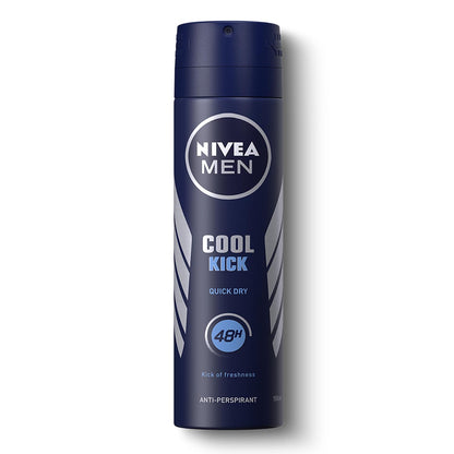 Nivea Antiperspirant Deodorant Spray 150ml Cool Kick/Black & White Invisible Clear (6 Pack) Dove