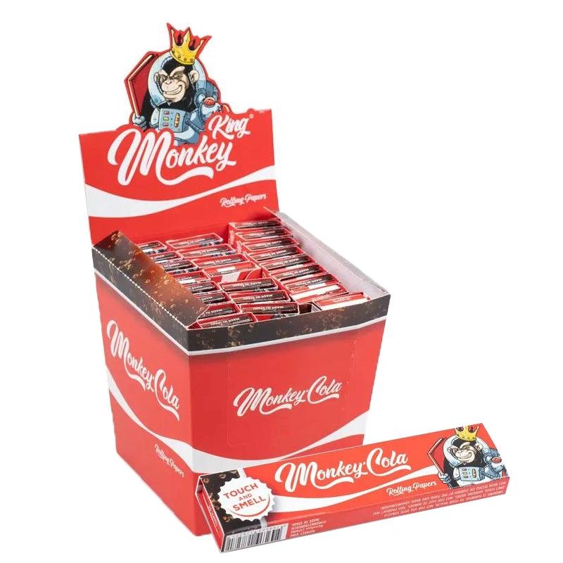 Monkey King Connoisseur flavoured rolling papers, 1 x 24 packs, in a red Monkey King display carton.