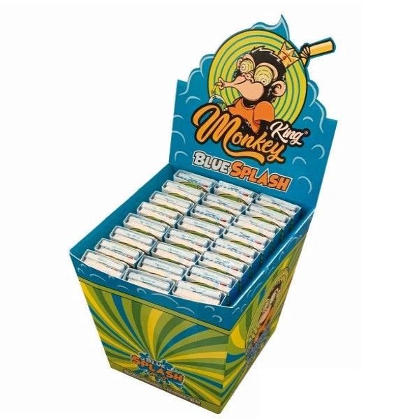Monkey King Connoisseur Flavoured rolling papers, Blue Splash flavor, 1×24 packs, by 121 Wholesale
