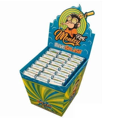 Monkey King Connoisseur Flavoured rolling papers, Blue Splash flavor, 1×24 packs, by 121 Wholesale