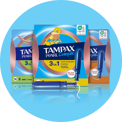 Tampax Pearl Compak 3 in 1 Applicator Tampons 16's Regular/Super/Super Plus (4 Pack)