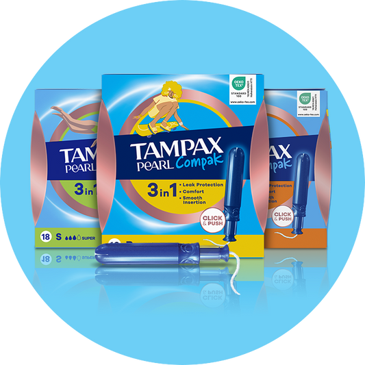 Tampax Pearl Compak 3 in 1 Applicator Tampons 16's Regular/Super/Super Plus (4 Pack)