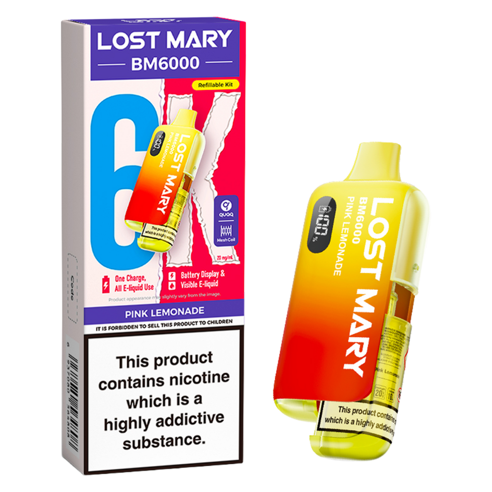 Lost Mary BM6000 Prefilled Vape Pod Kit Pk of 5 Lost Mary