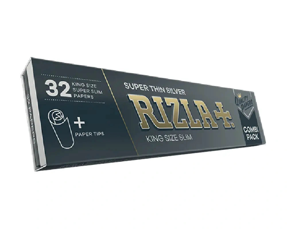 RIZLA COMBI PACK KING SIZE SILVER PAPERS &TIPS (Pack Size: 24 by Rizla