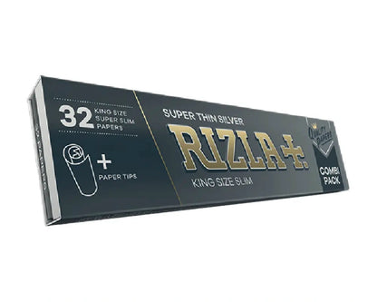 RIZLA COMBI PACK KING SIZE SILVER PAPERS &TIPS (Pack Size: 24 by Rizla