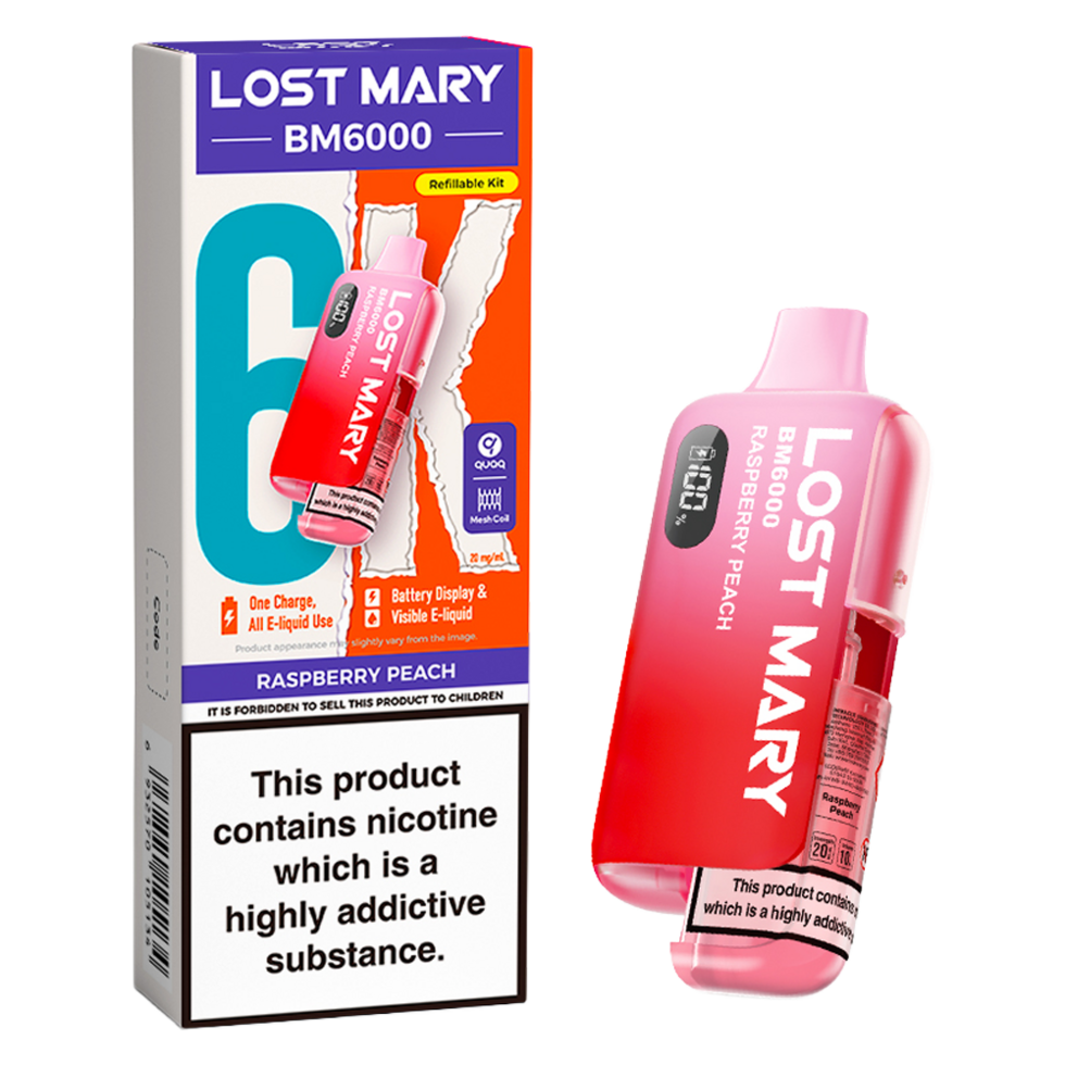 Lost Mary BM6000 Prefilled Vape Pod Kit Pk of 5 Lost Mary