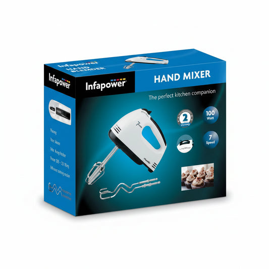 Infapower 7 Speed 100W Hand Mixer KitchenPerfected