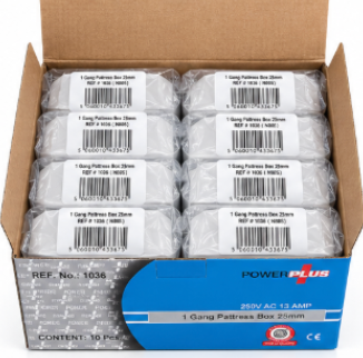 Surface Mount Back Box 1 Gang /2 Gang Single/Double Power Plus