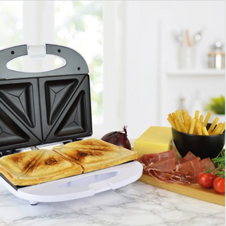 KitchenPerfected 2 Slice Sandwich & Omelette Maker - White KitchenPerfected