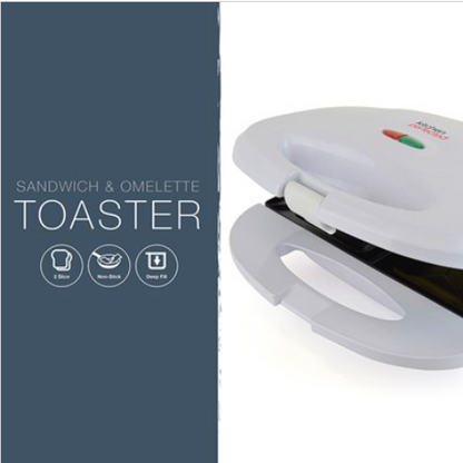 KitchenPerfected 2 Slice Sandwich & Omelette Maker - White KitchenPerfected