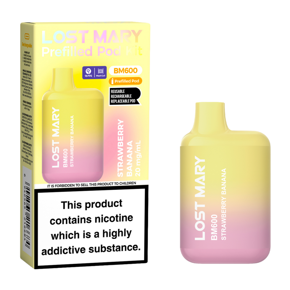 Lost Mary BM600 Prefilled Vape Pod Kit Pk of 10 Lost Mary