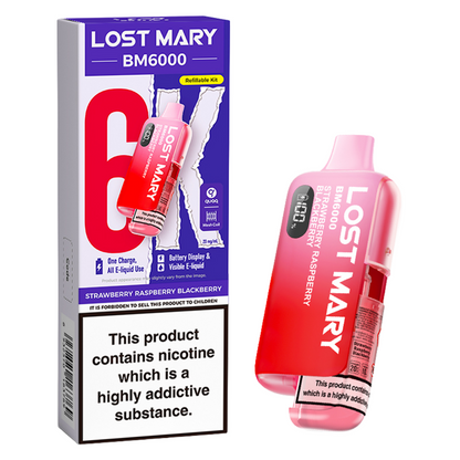 Lost Mary BM6000 Prefilled Vape Pod Kit Pk of 5 Lost Mary