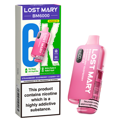 Lost Mary BM6000 Prefilled Vape Pod Kit Pk of 5 Lost Mary